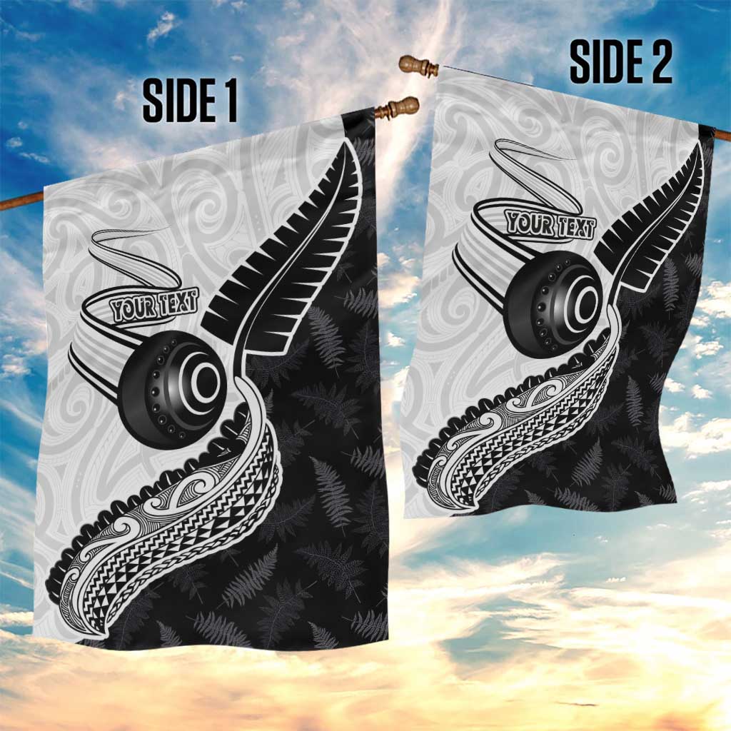Personalised Aotearoa Lawn Bowls Garden Flag Maori and Silver Fern Half Style - Aussie Hoodie