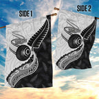Personalised Aotearoa Lawn Bowls Garden Flag Maori and Silver Fern Half Style - Aussie Hoodie