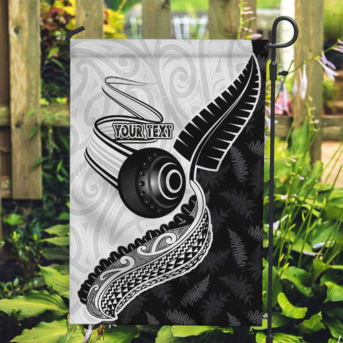 Personalised Aotearoa Lawn Bowls Garden Flag Maori and Silver Fern Half Style - Aussie Hoodie
