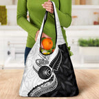 Personalised Aotearoa Lawn Bowls Grocery Bag Maori and Silver Fern Half Style - Aussie Hoodie