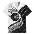 Personalised Aotearoa Lawn Bowls Hawaiian Shirt Maori and Silver Fern Half Style - Aussie Hoodie