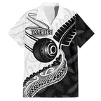 Personalised Aotearoa Lawn Bowls Hawaiian Shirt Maori and Silver Fern Half Style - Aussie Hoodie