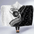 Personalised Aotearoa Lawn Bowls Hooded Blanket Maori and Silver Fern Half Style - Aussie Hoodie