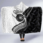Personalised Aotearoa Lawn Bowls Hooded Blanket Maori and Silver Fern Half Style - Aussie Hoodie