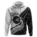 Personalised Aotearoa Lawn Bowls Hoodie Maori and Silver Fern Half Style - Aussie Hoodie