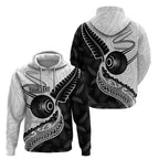 Personalised Aotearoa Lawn Bowls Hoodie Maori and Silver Fern Half Style - Aussie Hoodie