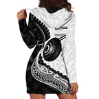 Personalised Aotearoa Lawn Bowls Hoodie Dress Maori and Silver Fern Half Style - Aussie Hoodie