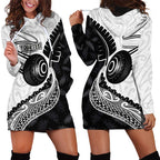 Personalised Aotearoa Lawn Bowls Hoodie Dress Maori and Silver Fern Half Style - Aussie Hoodie