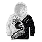 Personalised Aotearoa Lawn Bowls Kid Hoodie Maori and Silver Fern Half Style - Aussie Hoodie
