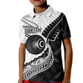 Personalised Aotearoa Lawn Bowls Kid Polo Shirt Maori and Silver Fern Half Style - Aussie Hoodie