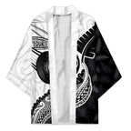Personalised Aotearoa Lawn Bowls Kimono Maori and Silver Fern Half Style - Aussie Hoodie