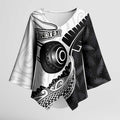 Personalised Aotearoa Lawn Bowls Kimono Sleeve Blouse Maori and Silver Fern Half Style - Aussie Hoodie
