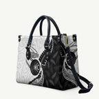 Personalised Aotearoa Lawn Bowls Leather Bag Maori and Silver Fern Half Style - Aussie Hoodie