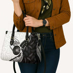 Personalised Aotearoa Lawn Bowls Leather Bag Maori and Silver Fern Half Style - Aussie Hoodie