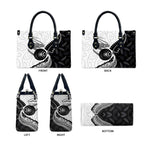 Personalised Aotearoa Lawn Bowls Leather Bag Maori and Silver Fern Half Style - Aussie Hoodie