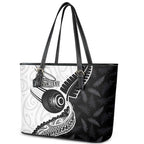 Personalised Aotearoa Lawn Bowls Leather Tote Bag Maori and Silver Fern Half Style - Aussie Hoodie