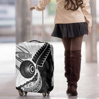 Personalised Aotearoa Lawn Bowls Luggage Cover Maori and Silver Fern Half Style - Aussie Hoodie