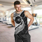 Personalised Aotearoa Lawn Bowls Men Tank Top Maori and Silver Fern Half Style - Aussie Hoodie