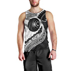 Personalised Aotearoa Lawn Bowls Men Tank Top Maori and Silver Fern Half Style - Aussie Hoodie