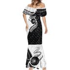 Personalised Aotearoa Lawn Bowls Mermaid Dress Maori and Silver Fern Half Style - Aussie Hoodie