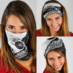 Personalised Aotearoa Lawn Bowls Neck Gaiter Maori and Silver Fern Half Style - Aussie Hoodie