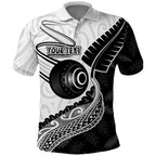Personalised Aotearoa Lawn Bowls Polo Shirt Maori and Silver Fern Half Style - Aussie Hoodie