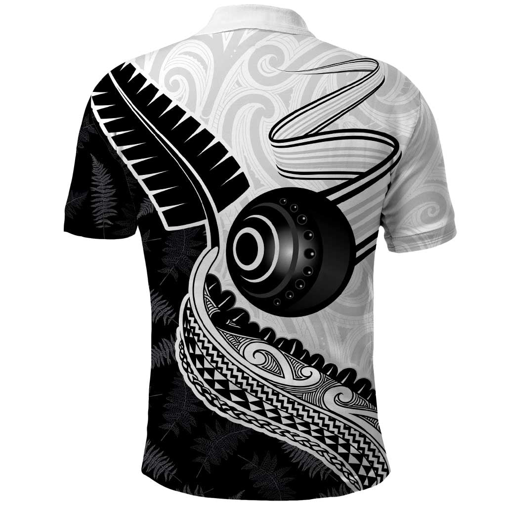 Personalised Aotearoa Lawn Bowls Polo Shirt Maori and Silver Fern Half Style - Aussie Hoodie