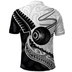 Personalised Aotearoa Lawn Bowls Polo Shirt Maori and Silver Fern Half Style - Aussie Hoodie