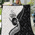 Personalised Aotearoa Lawn Bowls Quilt Maori and Silver Fern Half Style - Aussie Hoodie