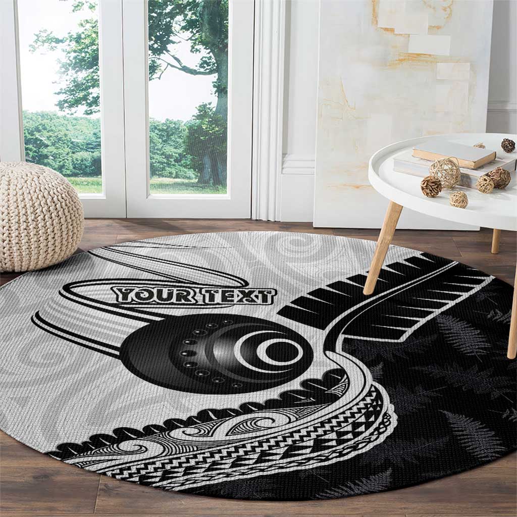 Personalised Aotearoa Lawn Bowls Round Carpet Maori and Silver Fern Half Style - Aussie Hoodie