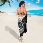 Personalised Aotearoa Lawn Bowls Sarong Maori and Silver Fern Half Style - Aussie Hoodie
