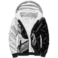 Personalised Aotearoa Lawn Bowls Sherpa Hoodie Maori and Silver Fern Half Style - Aussie Hoodie