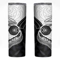 Personalised Aotearoa Lawn Bowls Skinny Tumbler Maori and Silver Fern Half Style - Aussie Hoodie