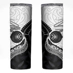 Personalised Aotearoa Lawn Bowls Skinny Tumbler Maori and Silver Fern Half Style - Aussie Hoodie
