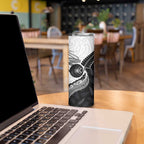 Personalised Aotearoa Lawn Bowls Skinny Tumbler Maori and Silver Fern Half Style - Aussie Hoodie