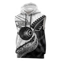 Personalised Aotearoa Lawn Bowls Sleeveless Hoodie Maori and Silver Fern Half Style - Aussie Hoodie