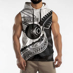 Personalised Aotearoa Lawn Bowls Sleeveless Hoodie Maori and Silver Fern Half Style - Aussie Hoodie
