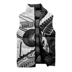 Personalised Aotearoa Lawn Bowls Sleeveless Puffer Jacket Maori and Silver Fern Half Style - Aussie Hoodie