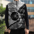 Personalised Aotearoa Lawn Bowls Sleeveless Puffer Jacket Maori and Silver Fern Half Style - Aussie Hoodie
