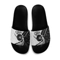 Personalised Aotearoa Lawn Bowls Slide Sandals Maori and Silver Fern Half Style - Aussie Hoodie