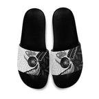 Personalised Aotearoa Lawn Bowls Slide Sandals Maori and Silver Fern Half Style - Aussie Hoodie