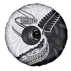 Personalised Aotearoa Lawn Bowls Spare Tire Cover Maori and Silver Fern Half Style - Aussie Hoodie