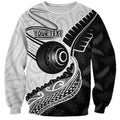 Personalised Aotearoa Lawn Bowls Sweatshirt Maori and Silver Fern Half Style - Aussie Hoodie
