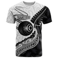 Personalised Aotearoa Lawn Bowls T Shirt Maori and Silver Fern Half Style - Aussie Hoodie