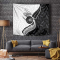 Personalised Aotearoa Lawn Bowls Tapestry Maori and Silver Fern Half Style - Aussie Hoodie
