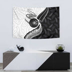 Personalised Aotearoa Lawn Bowls Tapestry Maori and Silver Fern Half Style - Aussie Hoodie