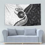 Personalised Aotearoa Lawn Bowls Tapestry Maori and Silver Fern Half Style - Aussie Hoodie