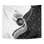 Personalised Aotearoa Lawn Bowls Tapestry Maori and Silver Fern Half Style - Aussie Hoodie