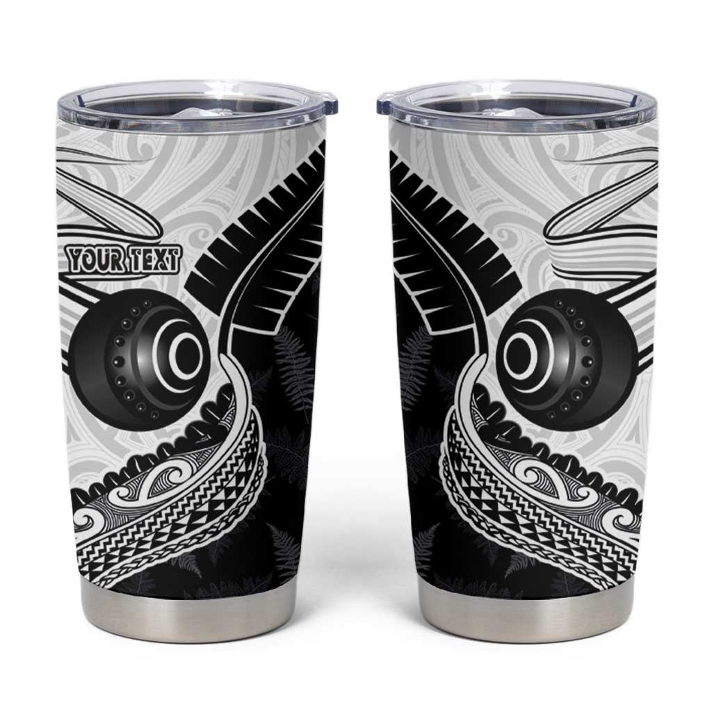 Personalised Aotearoa Lawn Bowls Tumbler Cup Maori and Silver Fern Half Style - Aussie Hoodie
