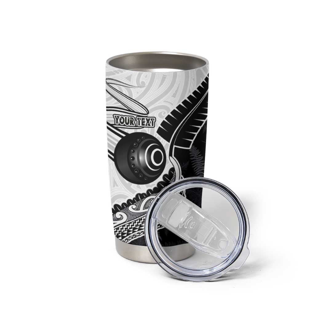 Personalised Aotearoa Lawn Bowls Tumbler Cup Maori and Silver Fern Half Style - Aussie Hoodie